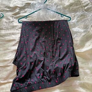 PJ BOTTOMS, BLACK & RED, SIZE 5X, POLYESTER/ELASTANE/SPANDEX, SOFT & COMFY,